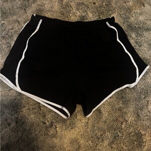 Black Women's Shorts with White Trim